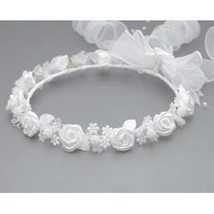 Wianek komunijny biały 002