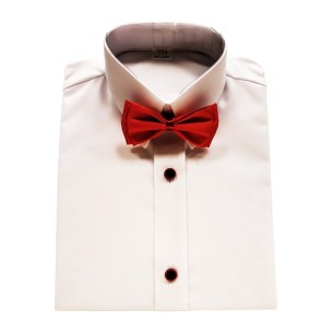 Koszula czerwone guziki z muszką
