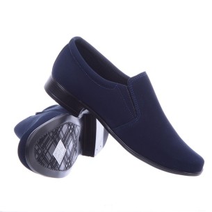 Buty komunijne mokasyny granatowe