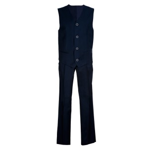 KOMPLET SPODNIE Z KAMIZELKĄ - GRANAT