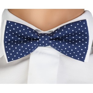 Muszka chłopięca komunijna we wzory z poszetką