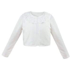 Sweterek bolerko komunijne z falbanką