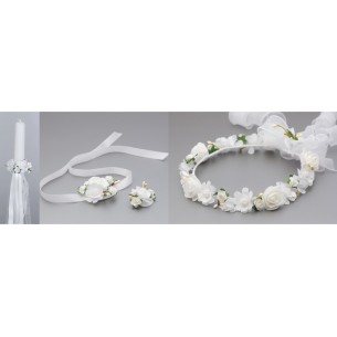 Wianki komunijne zestaw,bransoletka,na święcę,do torebki