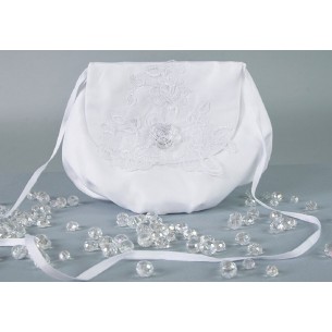 10.Torebka komunijna  z kryształem róży