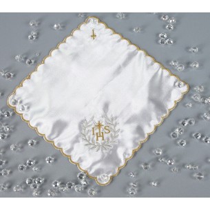 CHUSTECZKA KOMUNIJNA BIAŁA HAFT