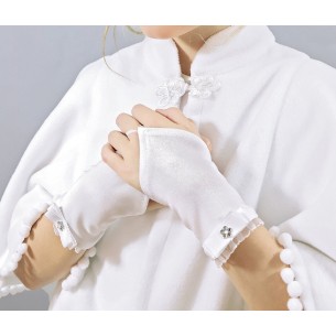 Rękawiczki komunijne ozdobne 32