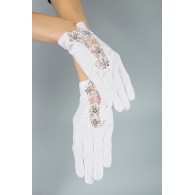 rękawiczki komunijne z ozdobami