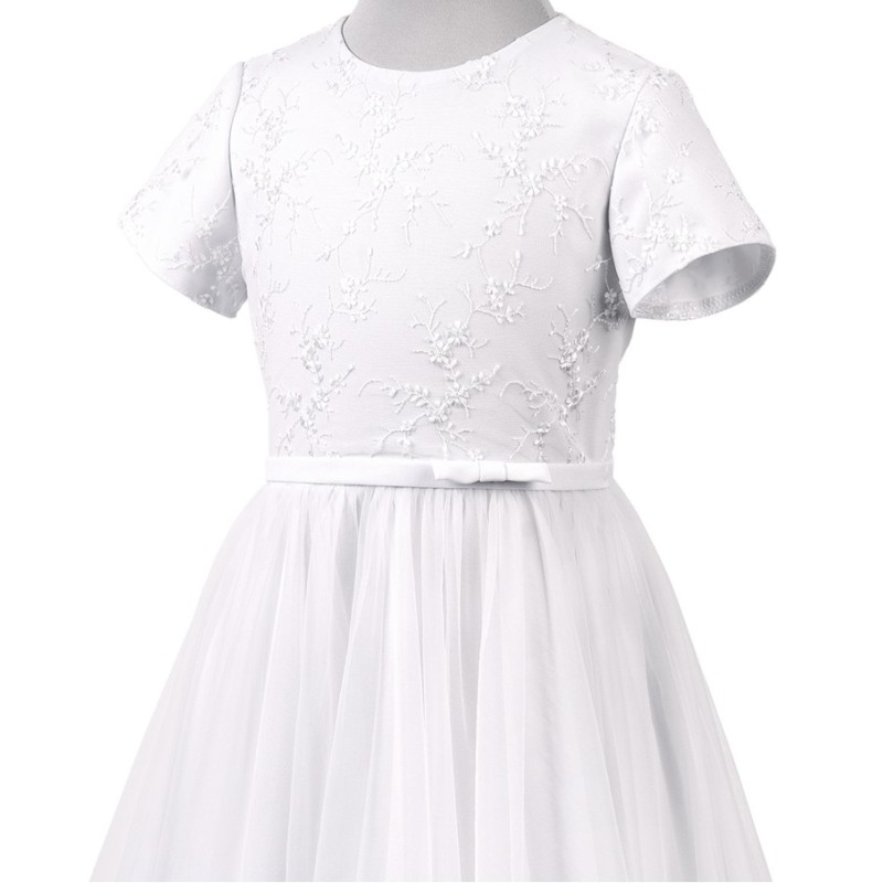 Biała sukienka komunijna Vivien z tiulem