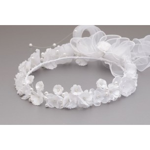 Wianek komunijny biały 026