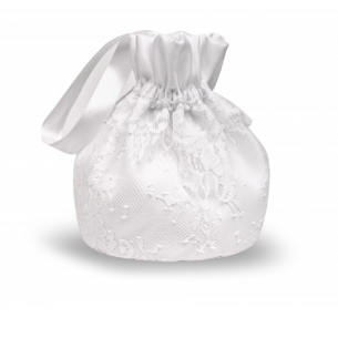 04.Sakiewka worek z koronki komunijny