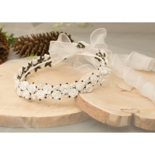 WIANEK komunijny z perełkami 131C