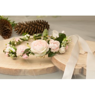Wianek komunijny  różowe róże 148C