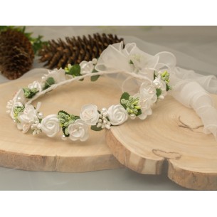 copy of ..Wianek komunijny różowy  zielony 144