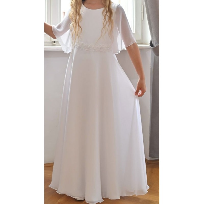 Biała Sukienka na komunię Brylantowa Różyczka