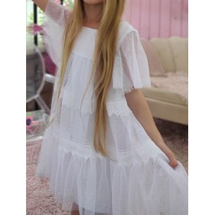 Sukienka krótka komunijna Nina,styl boho