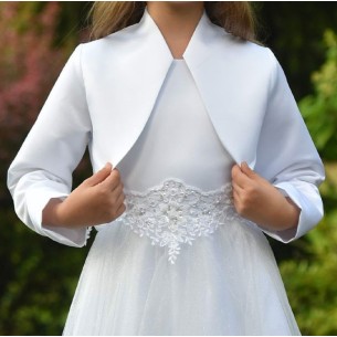 Bolerko komunijne satyna matowa na zamówienie