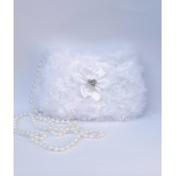 Torebka komunijna z futerka z serduszkiem