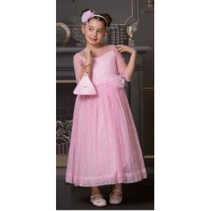 Sukienka Różana, torebka, opaska, na przebranie wizytowa