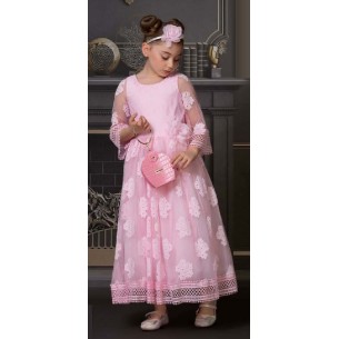 Sukienka różowa, torebka, opaska, na przebranie wizytowa