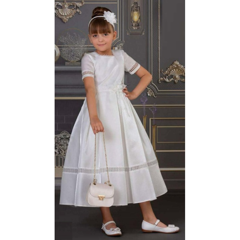 Biała elegancka sukienka, torebka,opaska, na przebranie wizytowa